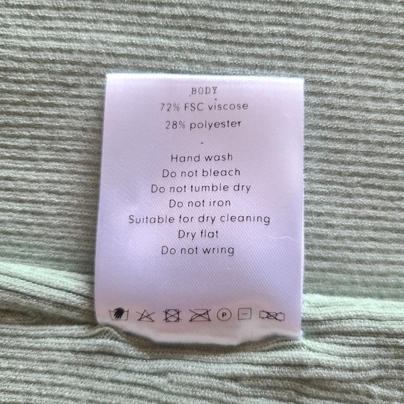 AERON Zero Ribbed Bodysuit, Size Large, Sage, NWT - Picture 16 of 16